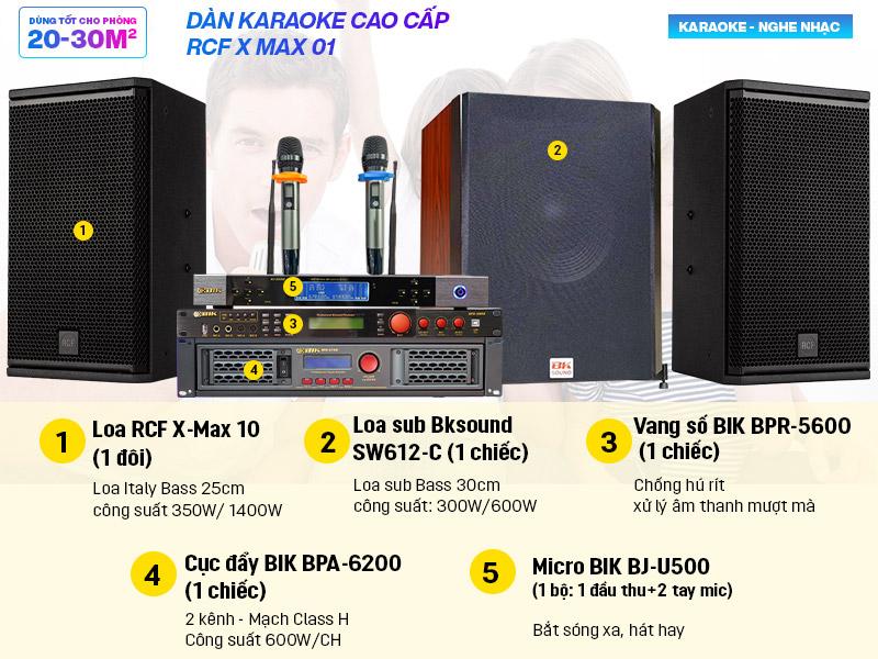 Dàn karaoke cao cấp RCF X-MAX 01