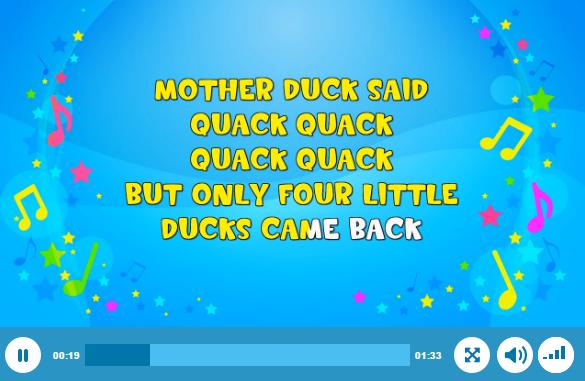 Lời Bài Hát Five Little Ducks