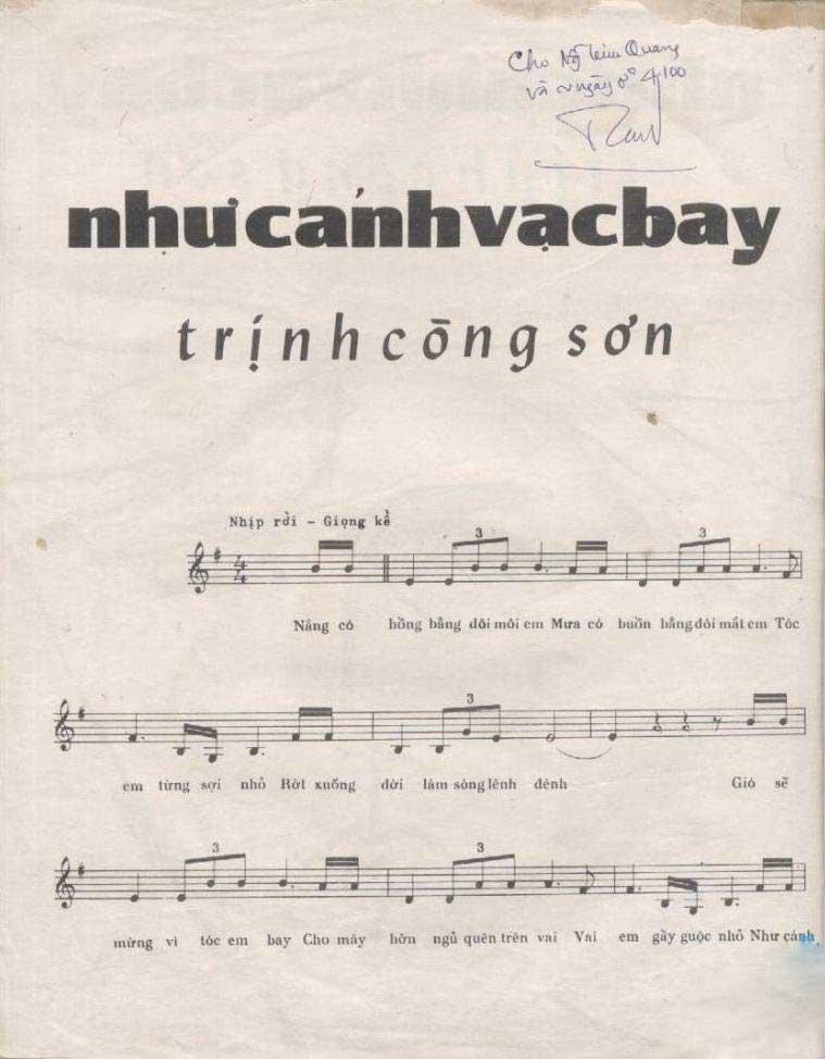 “Như Cánh Vạc Bay” (Trịnh Công Sơn) - Bài hát về tình yêu thuần khiết dành cho một người tình xa